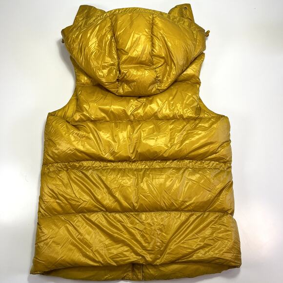 Athleta Small Yellow Hooded Puffer Vest Lofty Down Vest 486244 Jacket - Picture 5 of 16